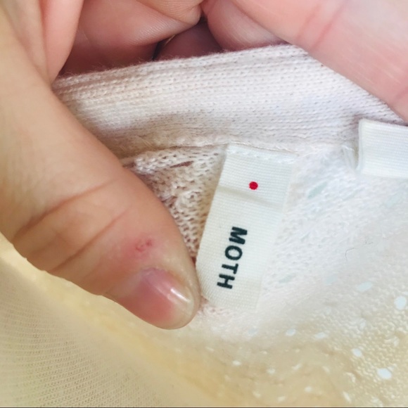 ANTHROPOLOGIE Pointelle Peplum Cardigan | Moth - Picture 8 of 8